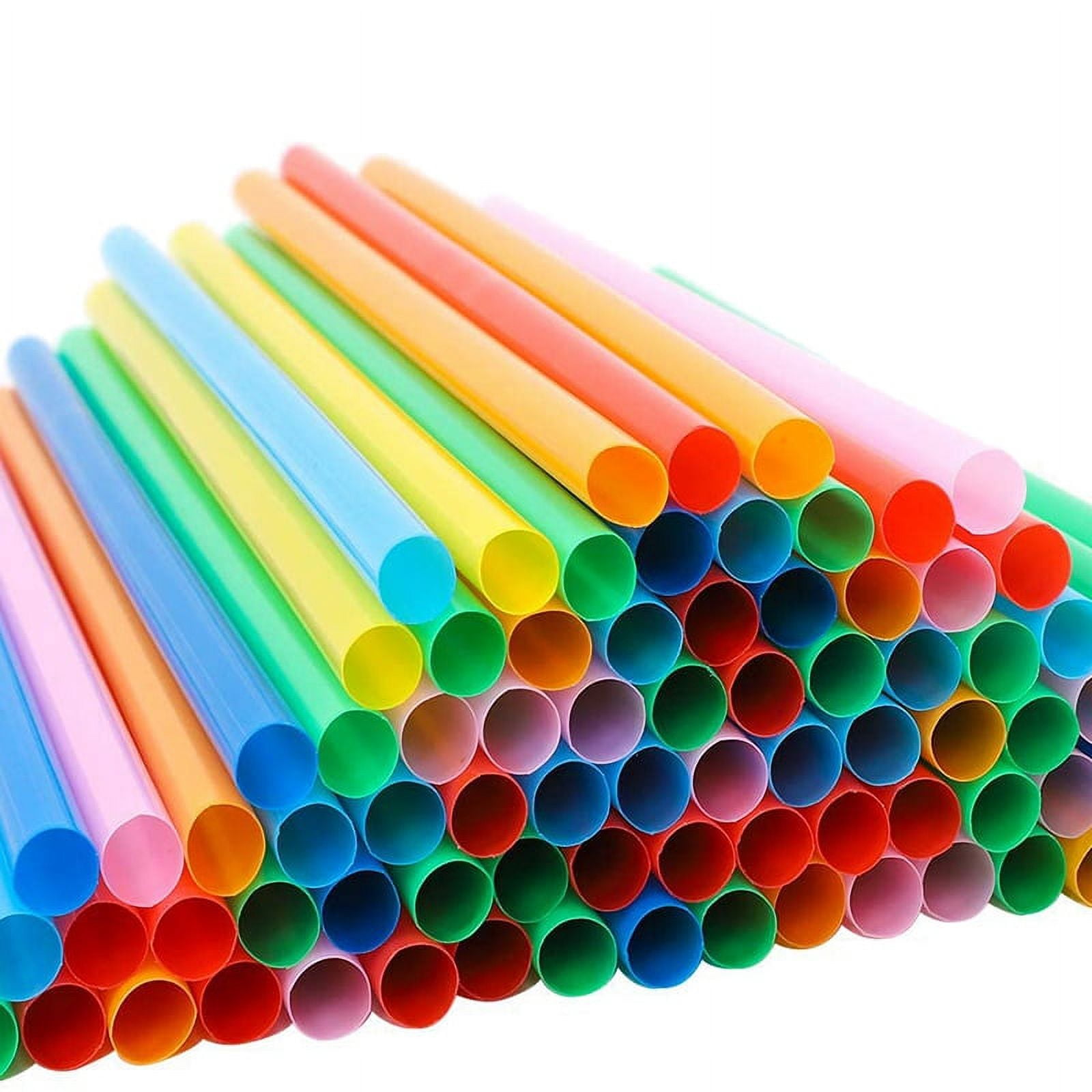 3 Bobas/Smoothie Multi-Color Reusable Straws 10 Length 1/2 Inner Wide  Barrel