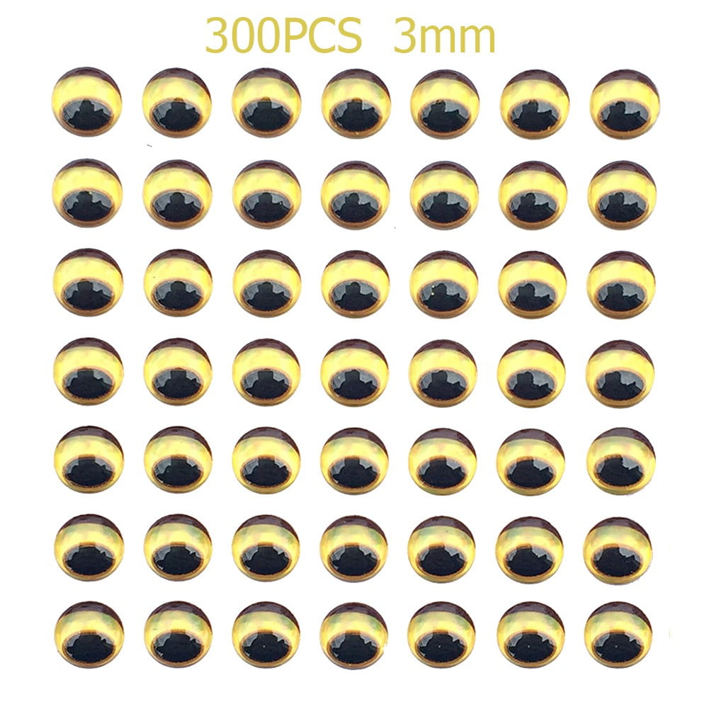 3D-Holographic Fishing Lure Eyes For Fly Tying Stickers 6mm, 8mm