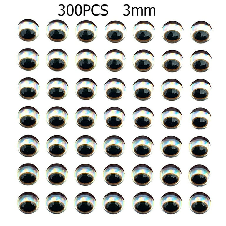 50pcs 8mm 9mm 15mm 3D Holographic Fishing Lure Eyes,Tear Drop Pupil Fishing  Lure Eyes,Bass Flying Jigs
