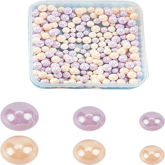 300Pcs 6 Styles Resin Fillers Mini Micro Ball Beads Nail Art Caviar Beads for Nails Supply Art Decoration Jewelry Making Accessories