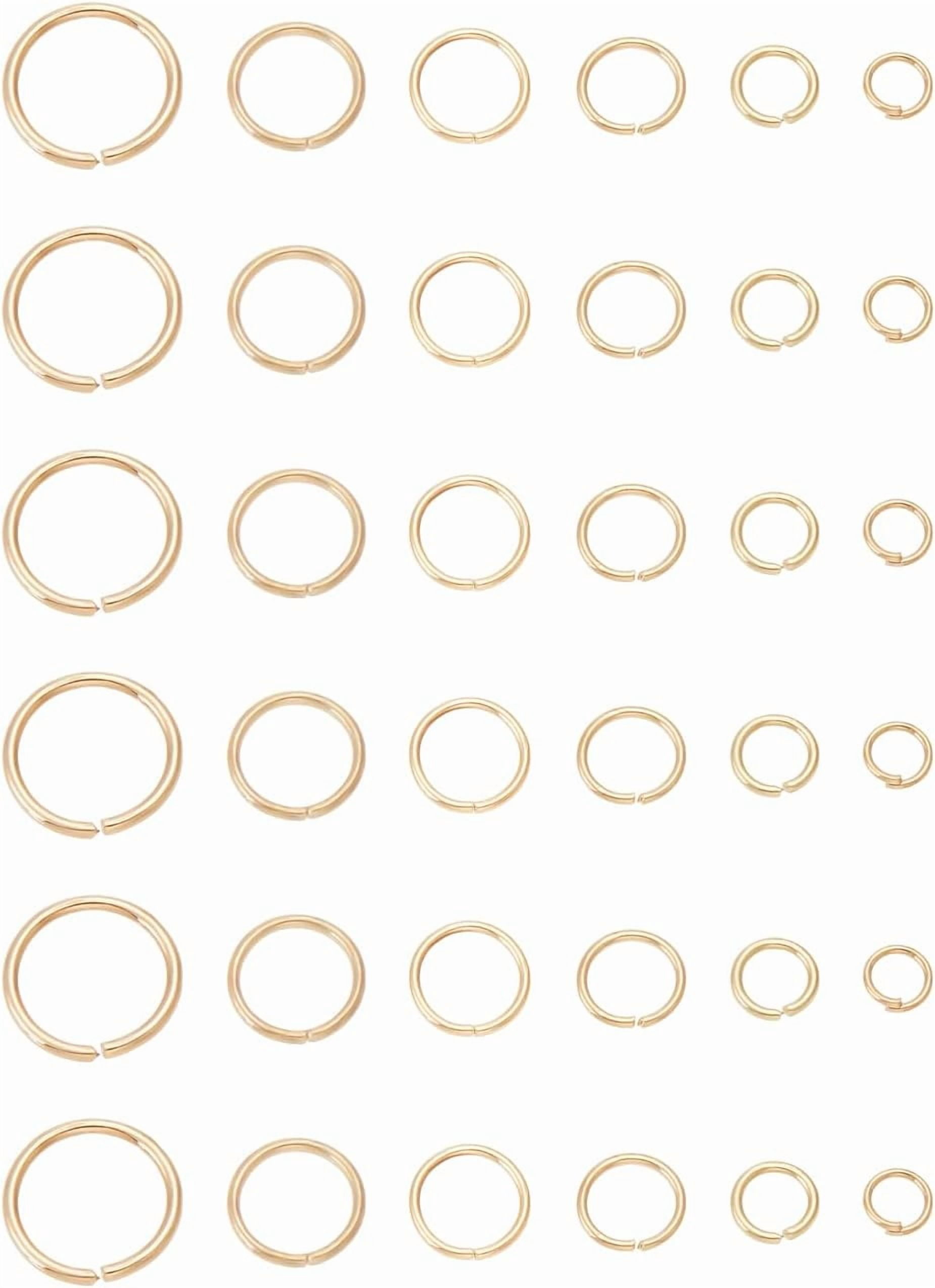 300Pcs 6Sizes Mixed Colors Metal Open Jump Rings 4mm 5mm 6mm 7mm 8mmm ...