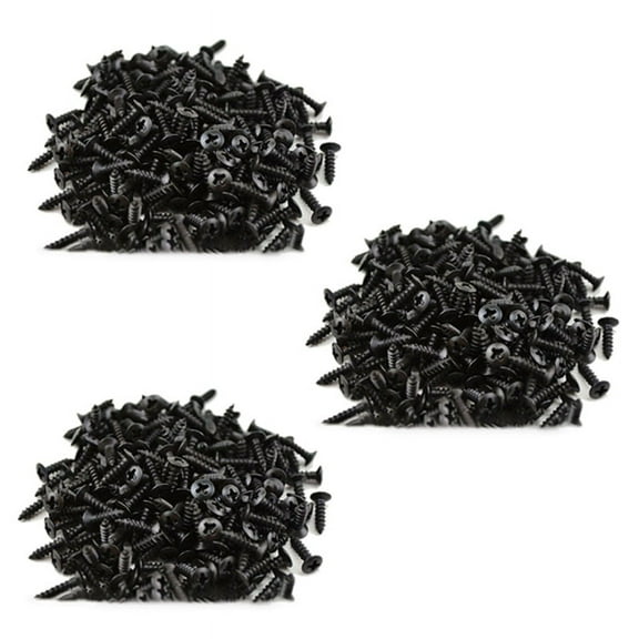 300Pcs Black Guitar Pickguard Screws for Fender Strat/Tele Electric Guitar Bass