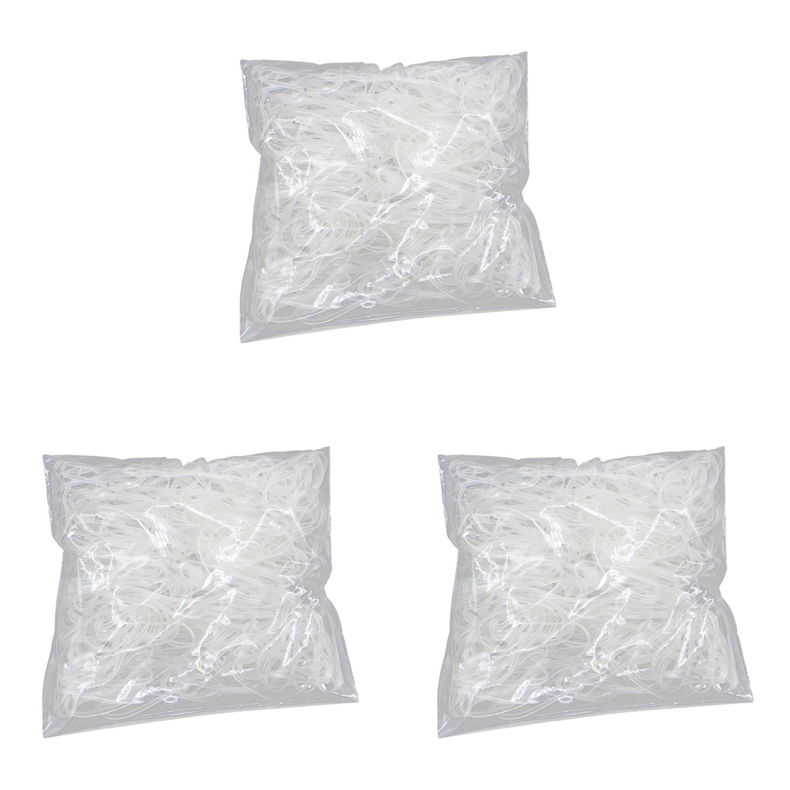 300Pcs Clear Rubber Band Elastic Mini No Crease Soft Hair Ties For Baby
