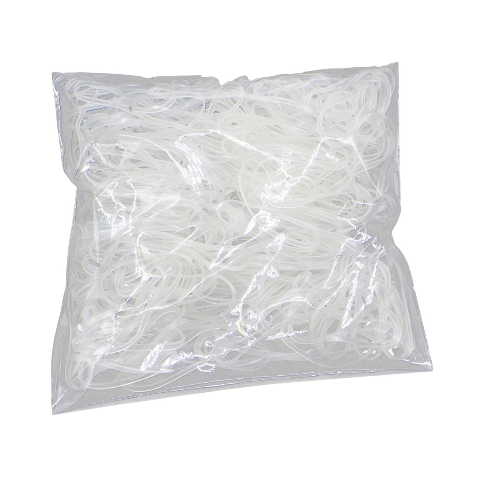 300Pcs Clear Rubber Band Elastic Mini No Crease Soft Hair Ties For Baby