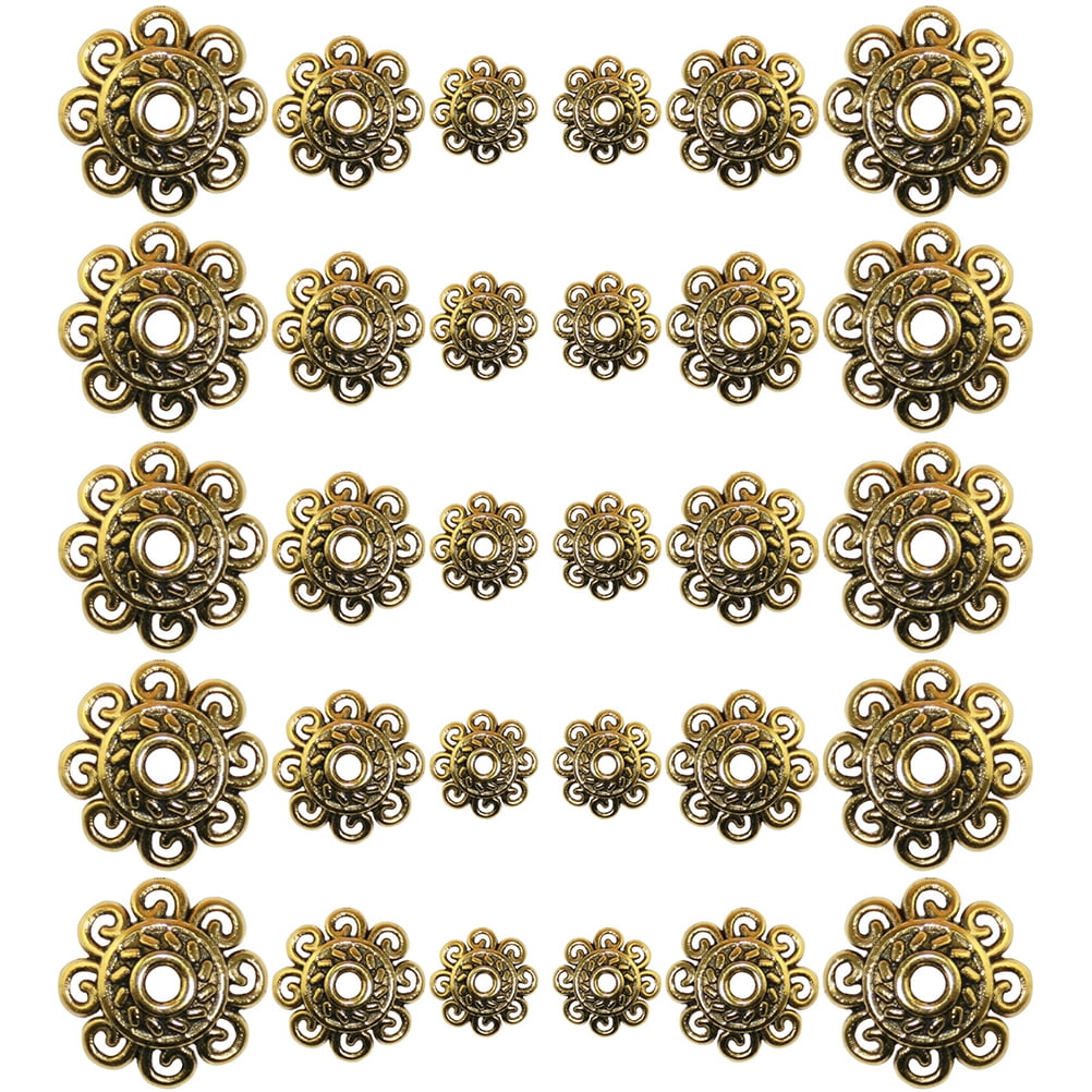 300Pcs Flower Bead Caps Alloy Ends Spacer Beads Jewelry DIY Craft Making