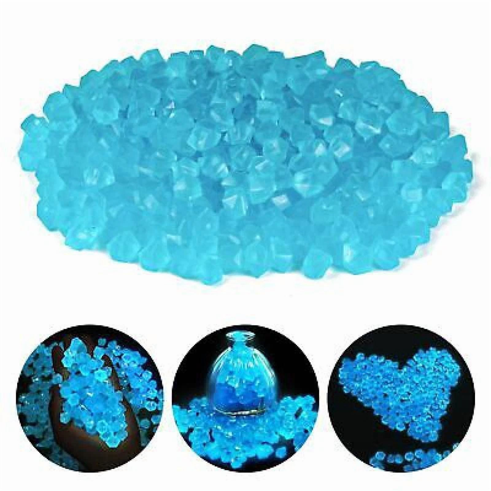 300Pcs Glow In The Dark Pebbles Garden Glowing Rocks Fish Tank Luminous ...