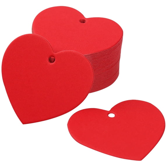 300Pcs Heart Shaped Paper Tags Hanging Craft Tags Valentines Day Gift Tags Blank Paper Tags