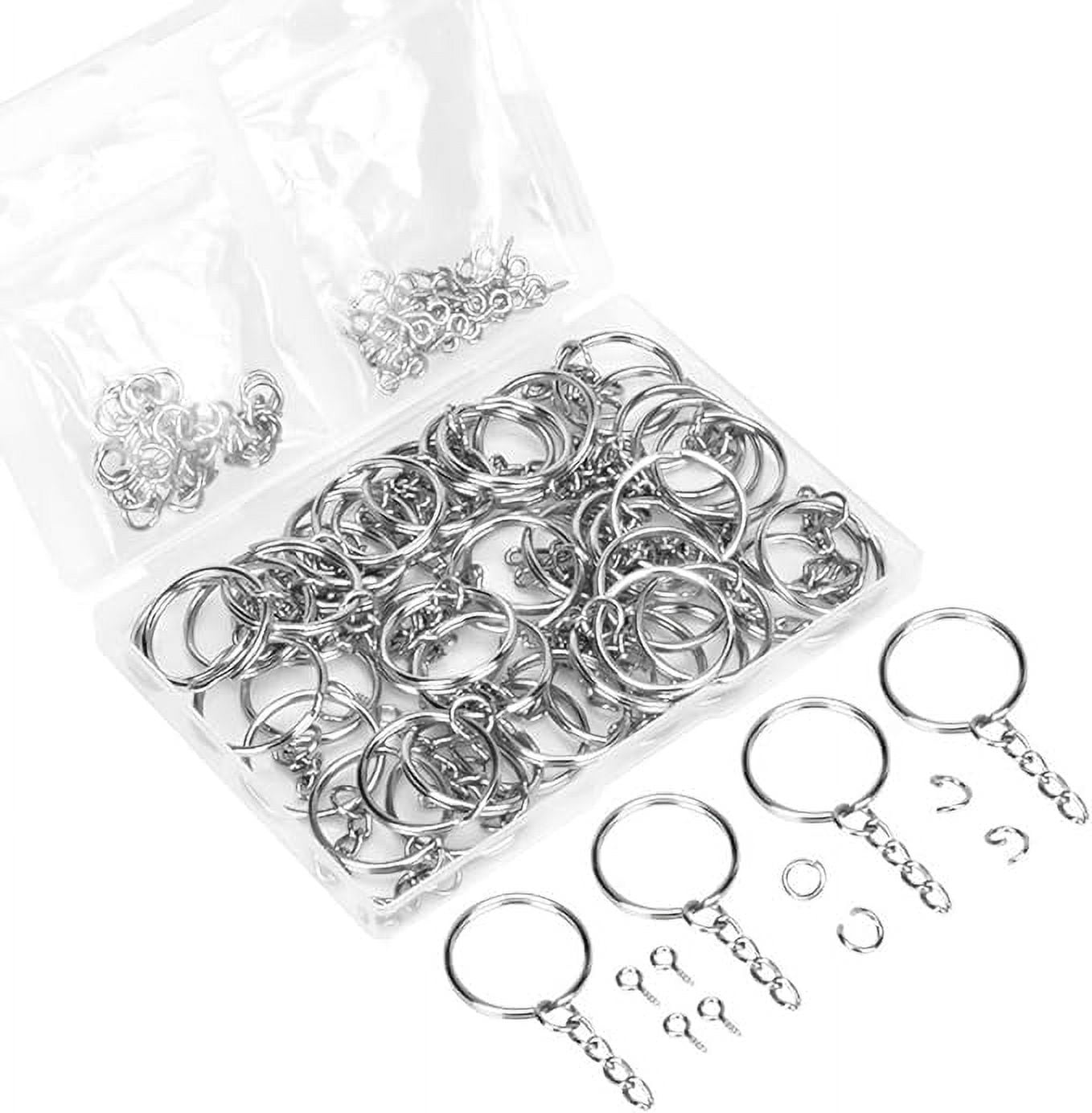 300Pcs Key Ring, Keychains Bulk, Silver Wear Resistant Iron Key Ring ...