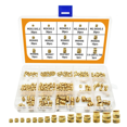 thumbnail image 1 of 300Pcs M2 M3 M5 M6 Female Thread Knurled Nuts Brass Threaded Insert Embedment Nuts, T xc6927, 1 of 6