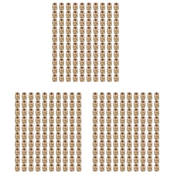 300Pcs M3 Thread Knurled Brass Threaded Heat Set Heat Insert Embedment Nut for 3D Printer,300 x embedment nut,gold