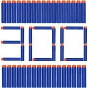 300Pcs Nerf Bullet Refill Darts Premium Foam Bullets Pack Compatible for Nerf N-Strike Elite Guns, Universal Dart Ammo Pack, Firm and Safe Nerf Toy Guns Accessories, 7.2cm - Blue