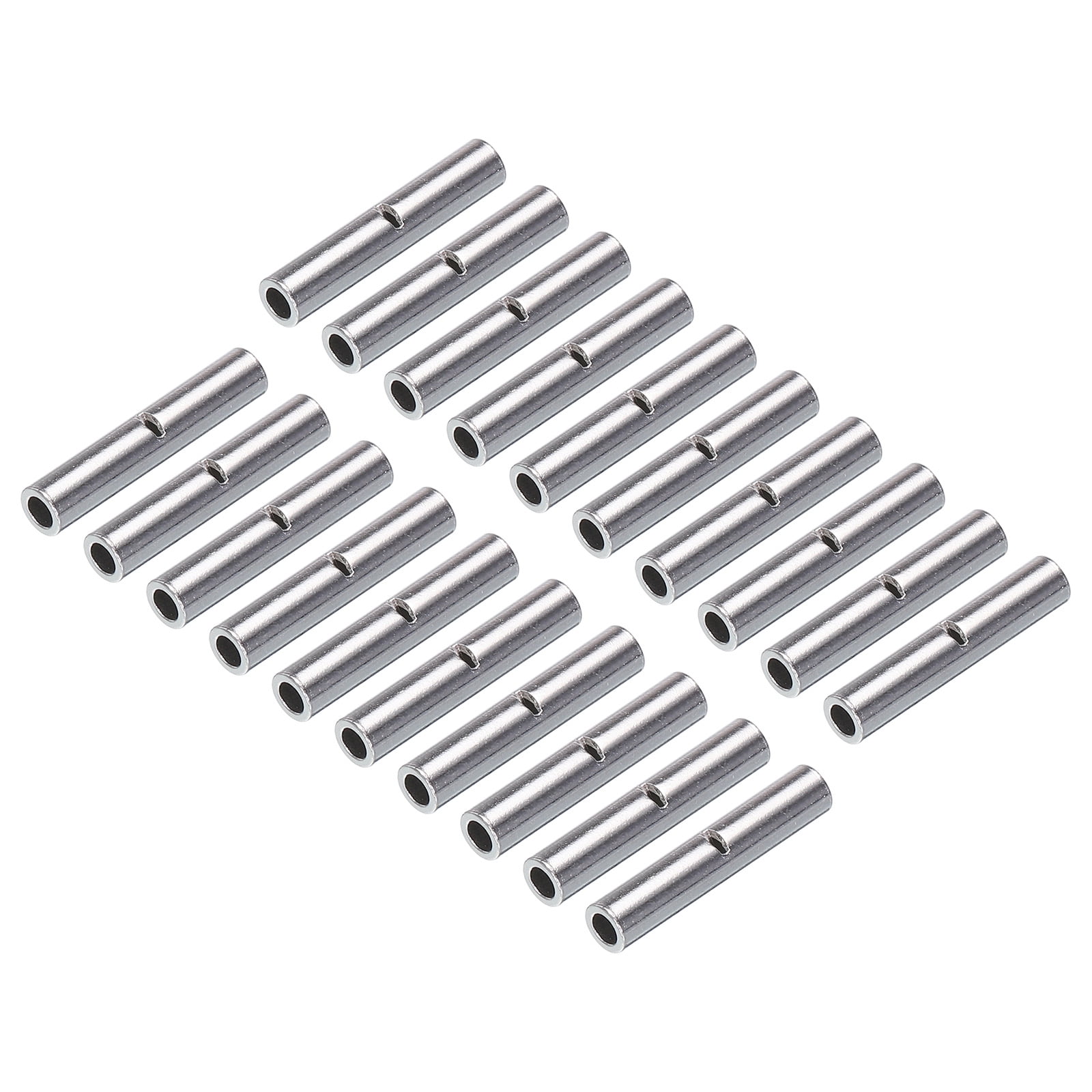 Uxcell 150 Pcs Non Insulated Butt Connectors, 8AWG Wire Connector For Electrical Wire Crimp Terminals