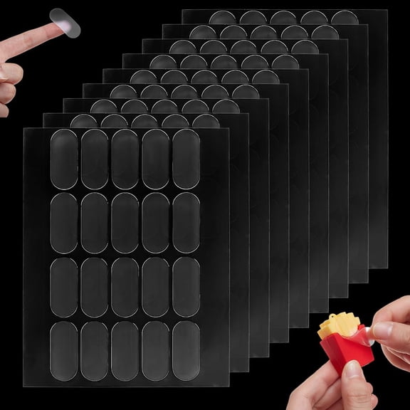 300Pcs Oval Double Sided Adhesive Tape for Craft Handmade Card Photo Albums Clear Oval: 35x15mm 20pcs/sheet 15 sheets/set handmade