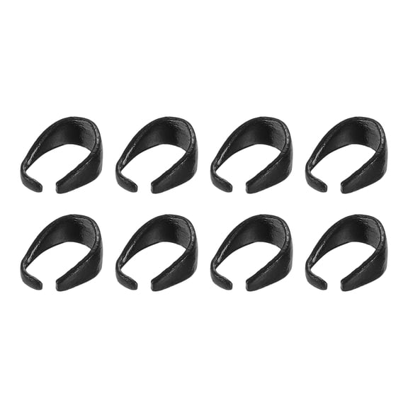 300Pcs Pinch Clip Clasp, 5 x 7mm Pinch Clip Pendant Bail Connector Metal Pinch Bail for Pendants Jewelry Making DIY Craft, Electrophoresis Black