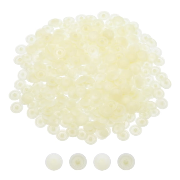 300Pcs Plastic Screw Cap Covers, 12mm Tapping Screw Cover, Beige