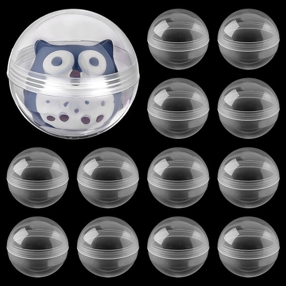 300Pcs Plastic Vending Machine Egg Capsules Storage Capsules Clear 28mm Inner Diameter: 25mm DIY