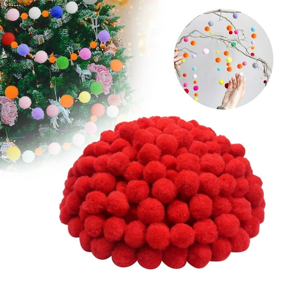 300Pcs Red Pom Poms for Diy Crafts, Fuzzy Pompoms Decorations, 20Mm for Diy Crafts, Decorations, Garlands, and Gift Projects, By Kingtowag