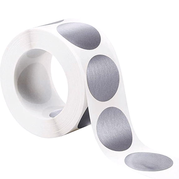 300Pcs Round Scratch Off Stickers 1 Inch, Clear Adhesive Scratch Off Labels, Easy to Use with Film for Weddings, Parties, Promotions