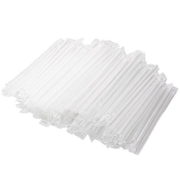 300Pcs Smoothie Jumbo Straw Clear Plastic Drinking Straws for Bubble Tea Fruit Shakes