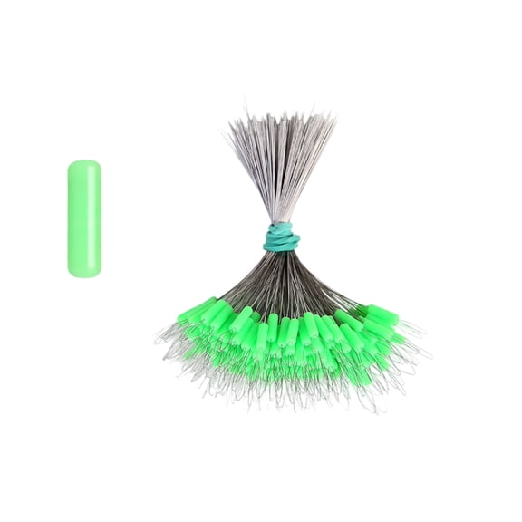 300Pcs Soft Silicone Fishing Float Bobbers Stoppers Oval/Cylinder Float Sinkers Stops Fishing Accessories Enduring