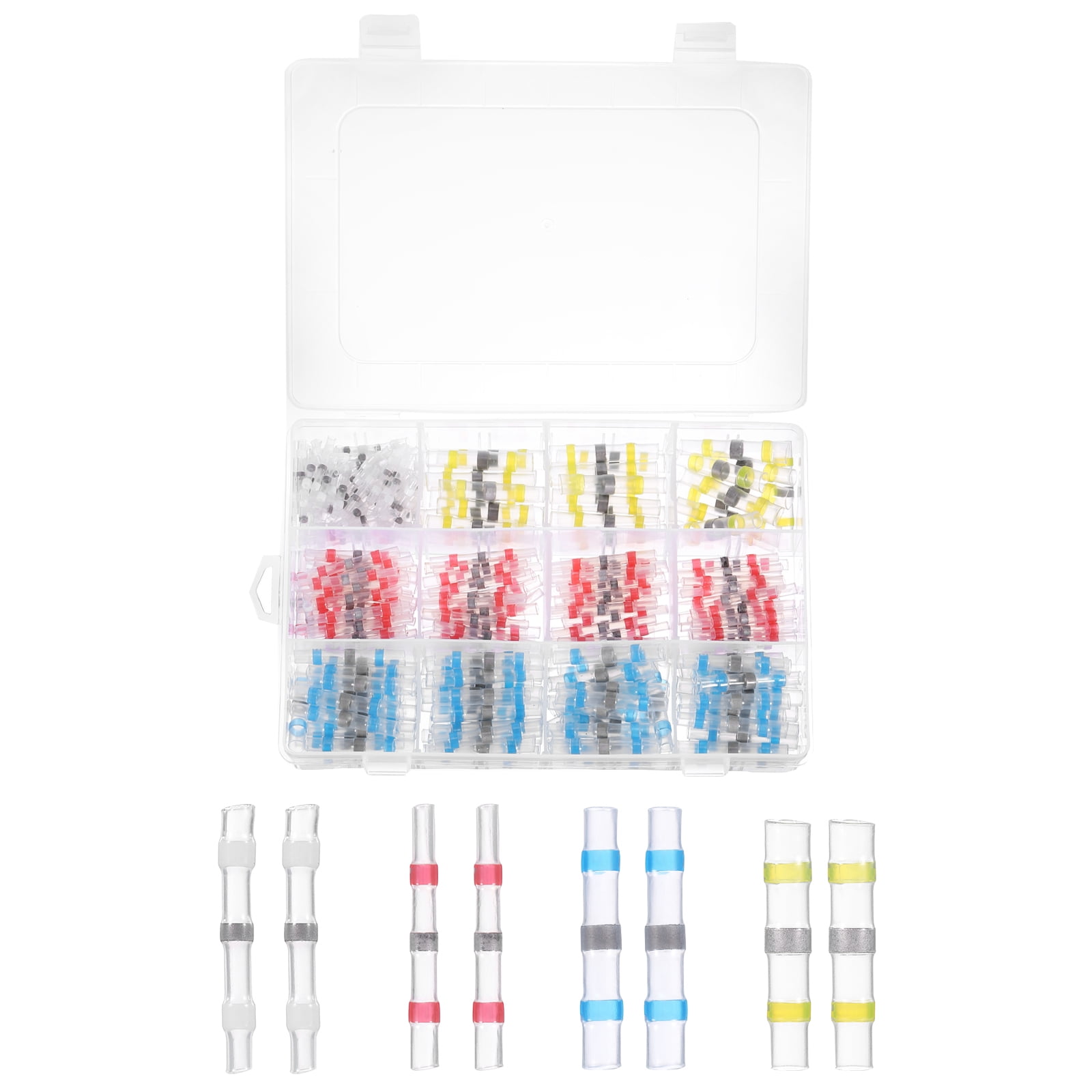 300Pcs Solder Seal Wire Connectors, Insulated Electrical Connectors Heat Shrink Splice Wire Waterproof Terminals