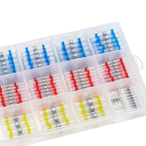 300Pcs Solder Seal Wires Connectors Wires Terminals Sleeves Heat Shrink Insulated Splices for Marine Automotive