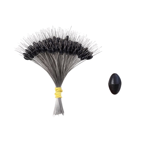 300Pcs Space Bean Oval/Cylinder Fishing Float Bobbers Stoppers Fishing Float Bean Space Float Sinkers Stops Accessories