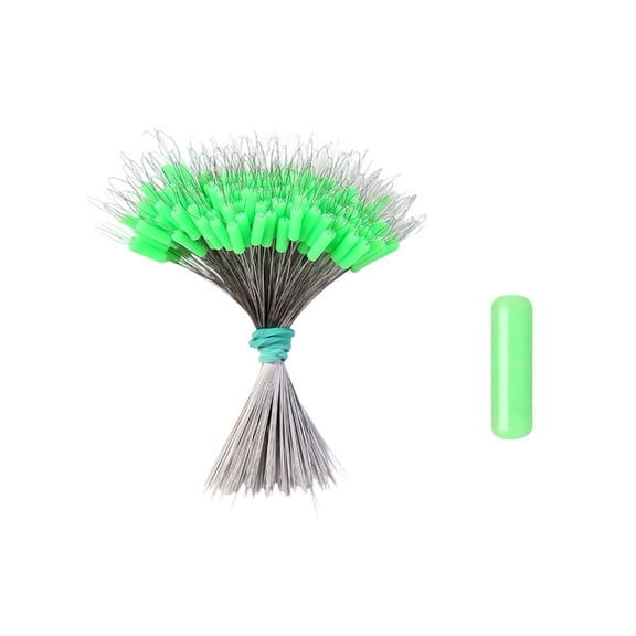 300Pcs Space Bean Oval/Cylinder Fishing Float Bobbers Stoppers Fishing Float Bean Space Float Sinkers Stops Accessories