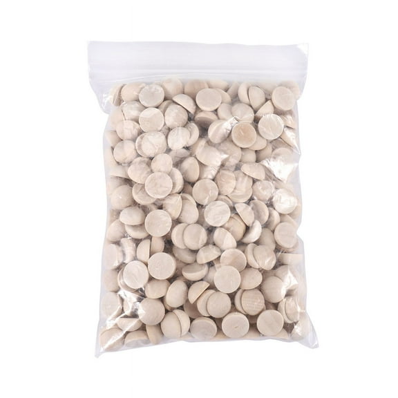 300Pcs Split Wood Balls Unfinished Half Wooden Balls Half Round Craft Balls for DIY Craft Arts 15mm