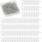 about 300Pcs Stainless Steel Earring Hooks Ear Wire with Loops Earwire Hooks Fish Hooks Earring Hooks Metal Earring Hooks with Coil French Ear Wire Hooks