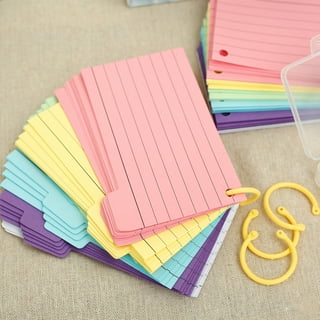 Buy 4x6 Index Card Holder Binder for 3 Ring Binder 100 Cards Holds Index  Cards Holder with 60 Pieces Colorful Tab Card Holders Binder Set for School  Home Office Online at desertcartINDIA