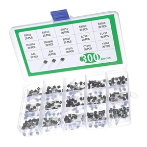 300Pcs Triode Transistor Assortment: S9012, S9013, S9014, S8050, S8550, 2N3904, 2N3906