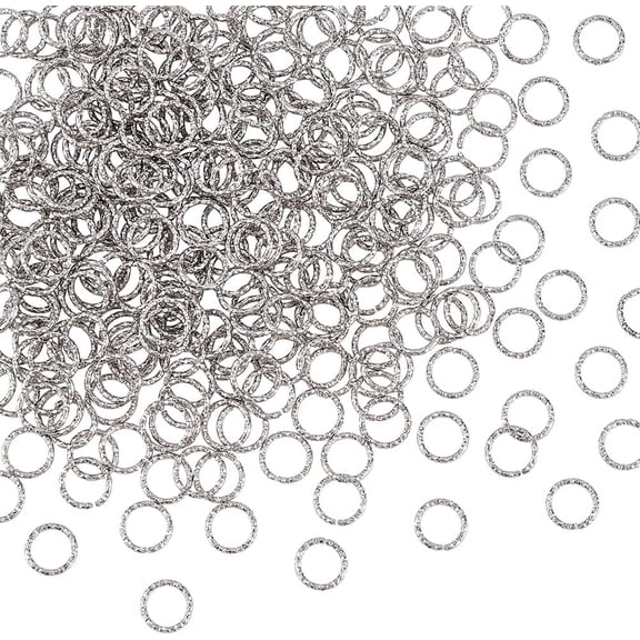 300Pcs Twist Open Jump Ring O Rings Connectors 18 Gauge Round Jump Ring Round Open Rings for Bracelet Stainless Steel Jump Rings for Jewelry Making and Necklace Repair 8x1mm DIY Stainless Steel Color