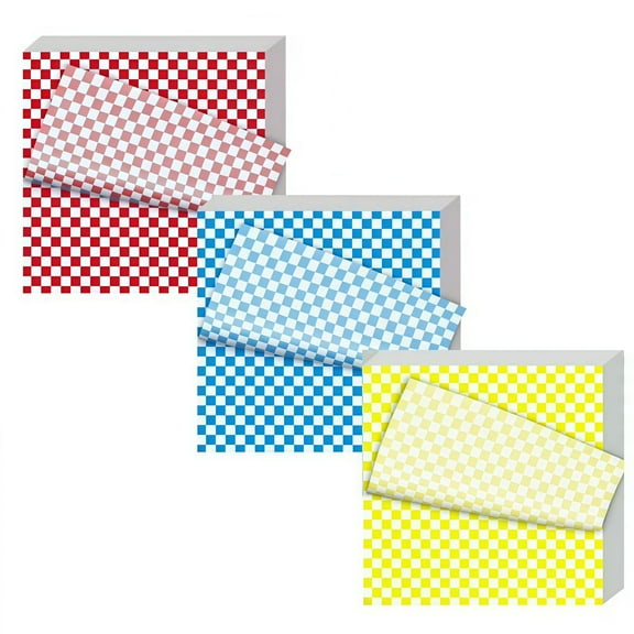 300 Sheets Food Grade Wax Paper 12x12 Inch Checkerboard Basket Liner