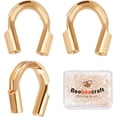 thumbnail image 1 of 300Pcs Wire Guardian 18K Gold Plated Brass U Shape Wire Guard Loops Thread Protector, 1 of 9