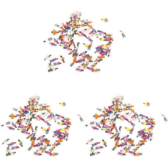 300Pcs Z Scale 1:200 Mix Painted Model People Train Park Street Passenger Figures