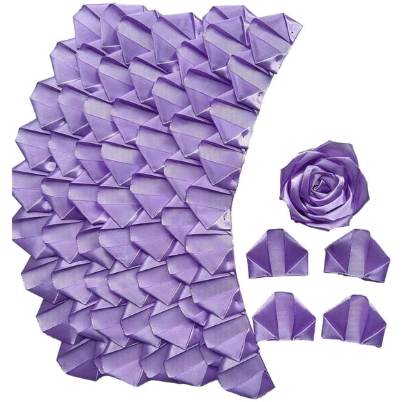 300Pieces Premade Satin Ribbon Rose Petals Half-Finished for Eternal Rose DIY Forever Flowers Bouquets Everlasting Floral,for Wedding,Anniversary,Birthday,Christmas,Valentines