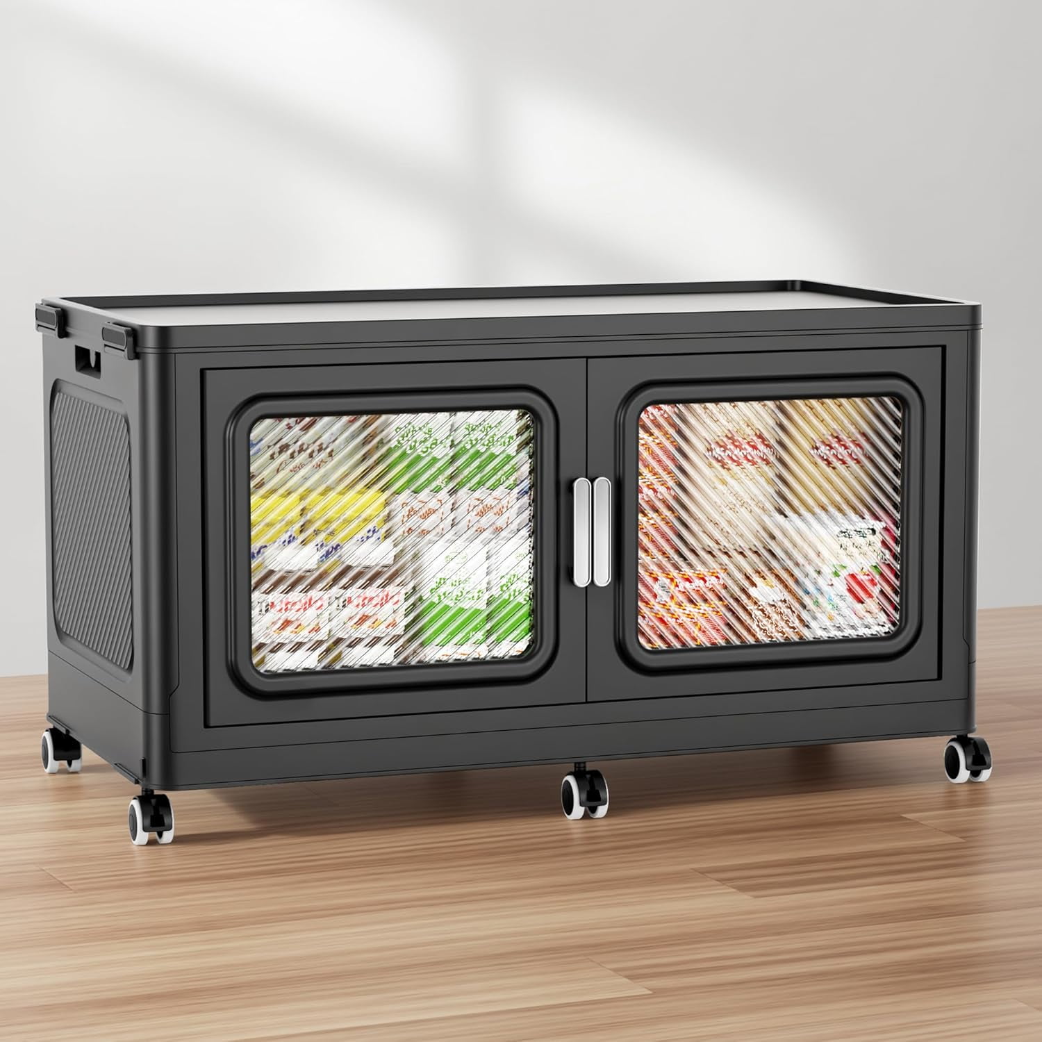 Extra Large Stackable Storage Bins With Lids & Wheels – 300 Qt, Collapsible, 4-Pack, For Closet, Garage, Toy Organization