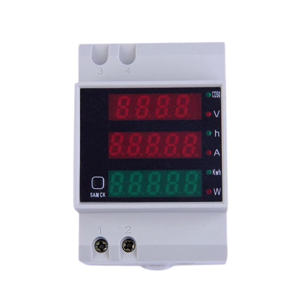 300V 100A Multifunctional Rail Volt Amp Power Meter LED Digital Rail