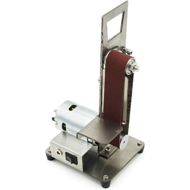 300W 7 Speed Electric Mini Bench Belt Sander DIY Micro Abrasive Sander