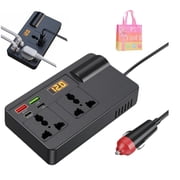 300W Car Power Inverter 12V DC to 110V AC Converter with Digital Display & 2 AC Outlets, Dual USB Ports for Laptop, CPAP, Fan, Road Trip & Camping - For Cars, Trucks, SUVsXX
