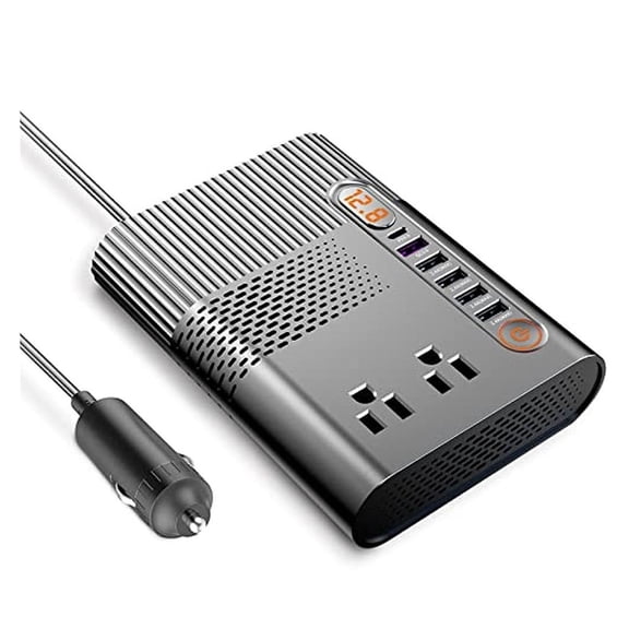 300W Car Power Inverter 12V DC to AC Car Adapter Outlet for Vehicles,Car Converter with 4 USB Ports ,Car Essential