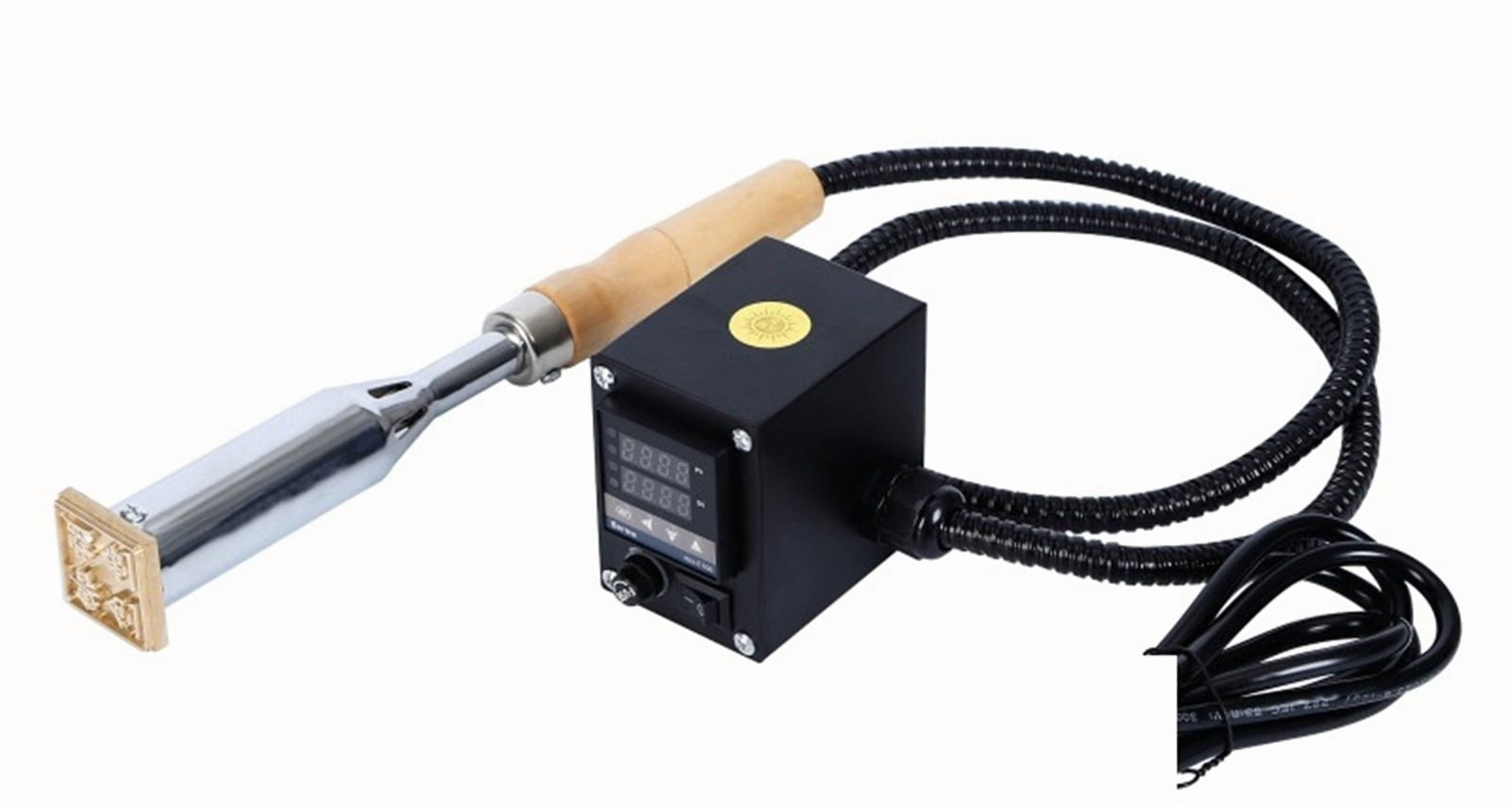 300W Digital Display Handheld Stamping Machine With Wood Handle Soldering Iron For Leather Paper Wood &packaging ,Widely Use