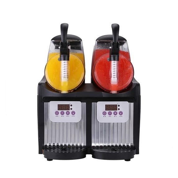 300W Double Tank Slush Machine 2.5L Ice Cream Maker 300W Snow Melting Machine Smoothies Granita Machine Ice Slusher