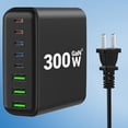 thumbnail image 1 of 300W Fast Charger 8 Port PD Fast Charger Laptop Power Adapter, 65W Laptop Charger Compatible Tablet, Cell Phone Multiple Models, 1 of 9