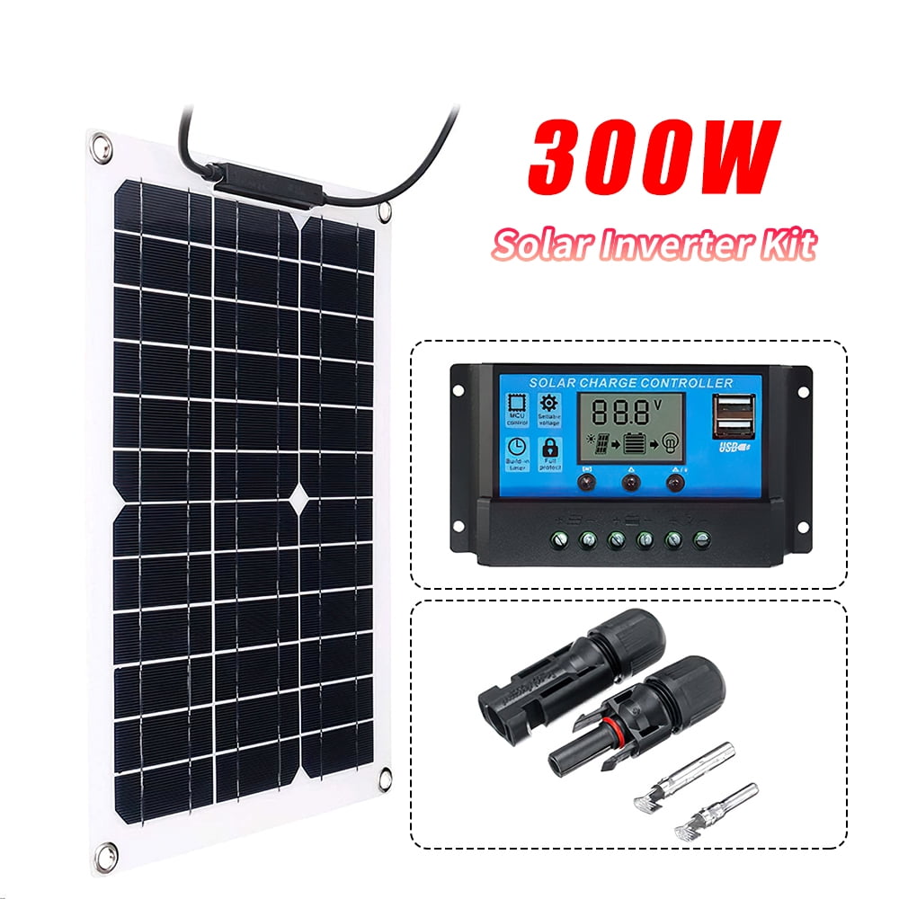  MAX. Panel solar de 800 W 18 V PET Sistema solar flexible Kit  de panel solar completo batería de coche cargador solar para casa al aire  libre RV 800w : Patio
