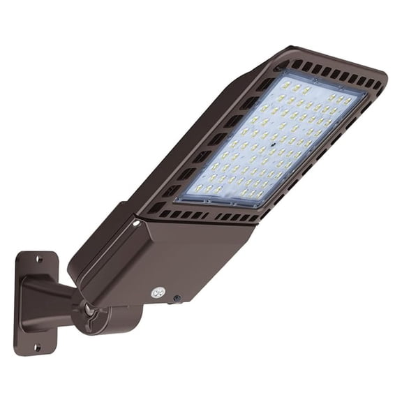 300W LED Parking Lot Lights Adjustable Arm Mount with Dusk to Photocell,39000LM 5000K Daylight,IP65 Waterproof,LED Shoebox Area Light for Parking Lot Sports Stadium ETL Listed