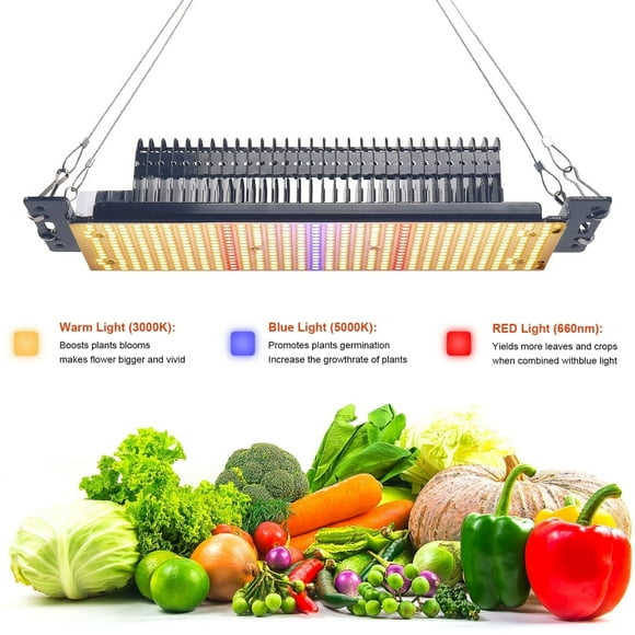 300W LED Plant Grow Light, Full Spectrum LED Grow Light, 465 LEDs Growing Bulb for Indoor Plants Seedings Vegs Bloom, US Plug with Switch