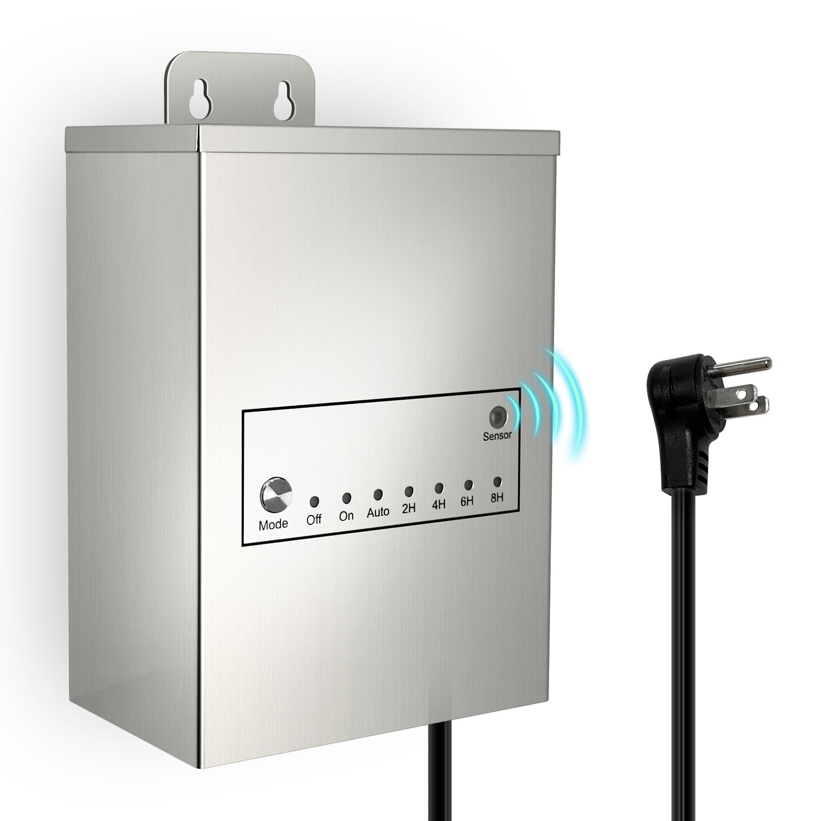 300W Low Voltage Landscape Transformer, Landscape Lighting Transformer with Timer and photocell Sensor, 120V AC to 12V AC Outdoor Weatherproof low voltage transformer for landscape lights