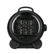 300W Mini Fan Heater - 3-Second Fast Heat, Portable Tower Heater for Home/Office, Dual-Season Use, Auto Shut-Off, Compact & Energy-Saving Black